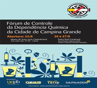 Trabalhos aprovados para apresentação no fórum de Controle da Dependência Química da Cidade de Campina Grande.